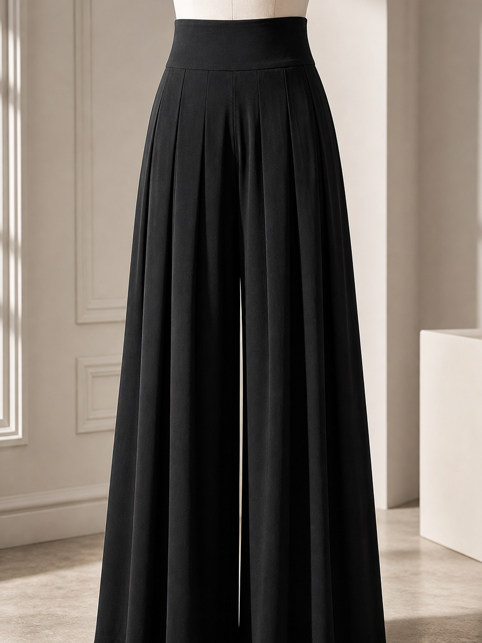 Oasis Pleated Pants- Black