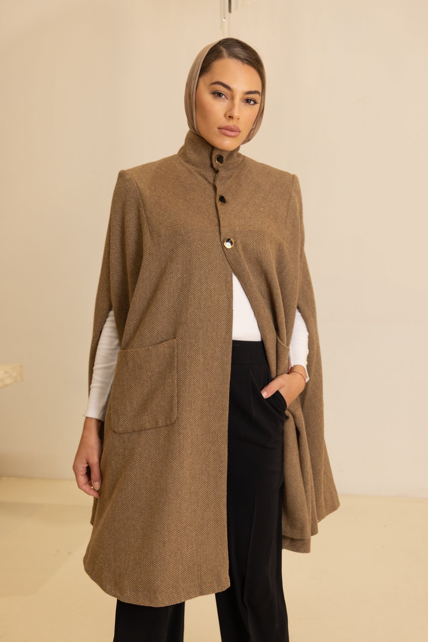 Studio Herringbone Cape