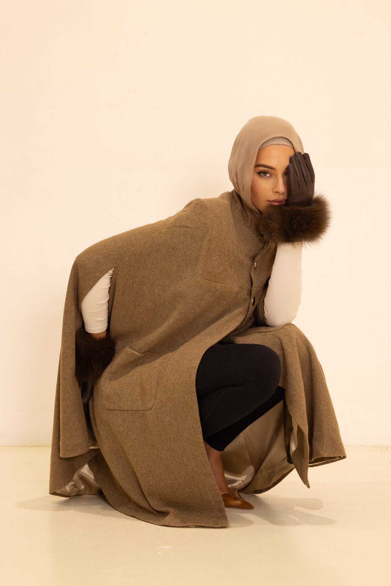 Studio Herringbone Cape