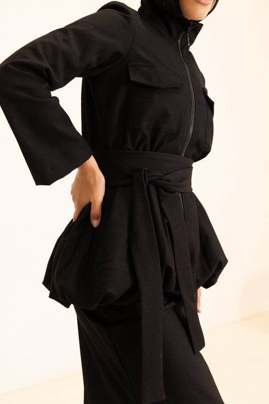 Illuminate Bubble Hem Zip Jacket