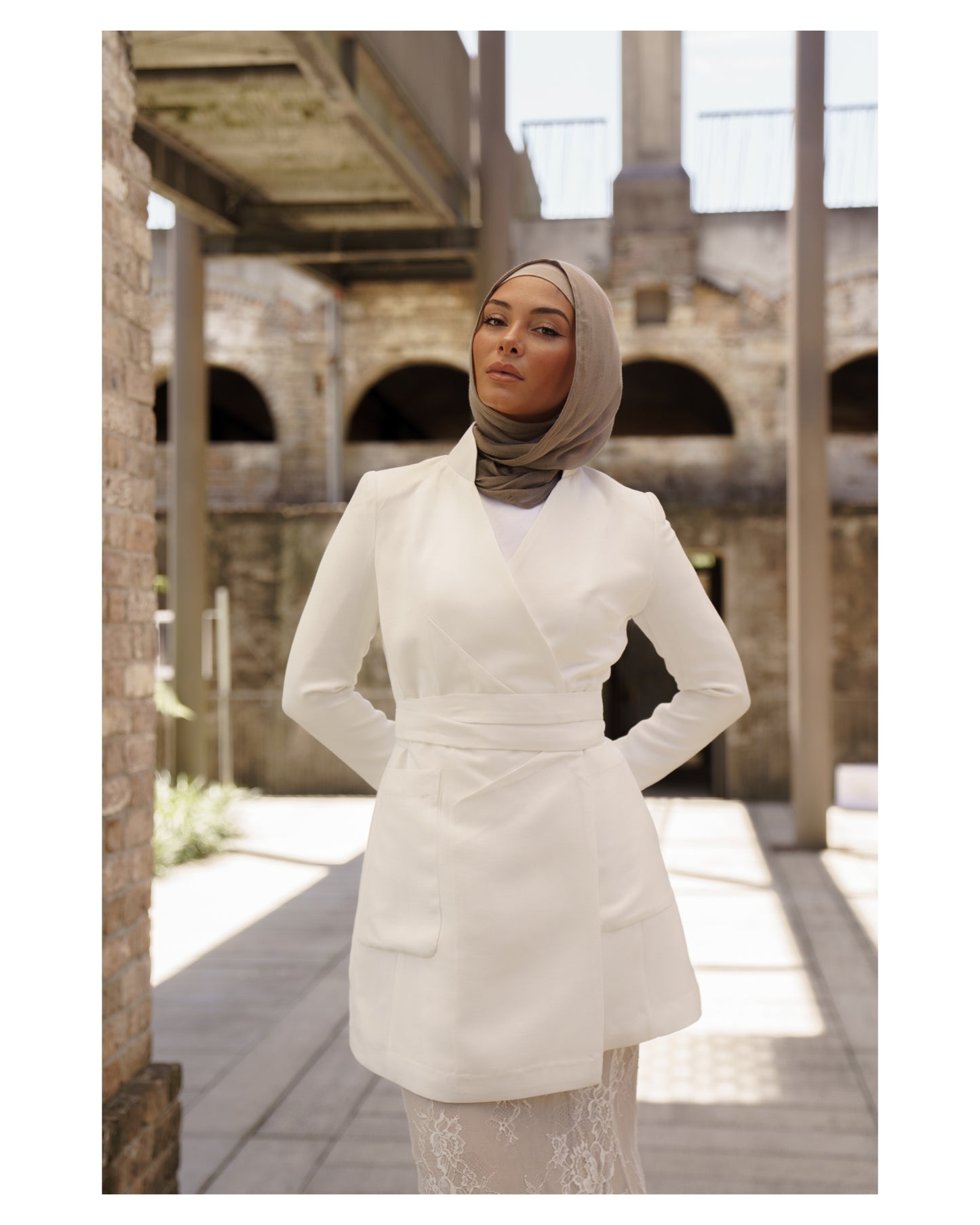 Opal Wraparound Blazer - White