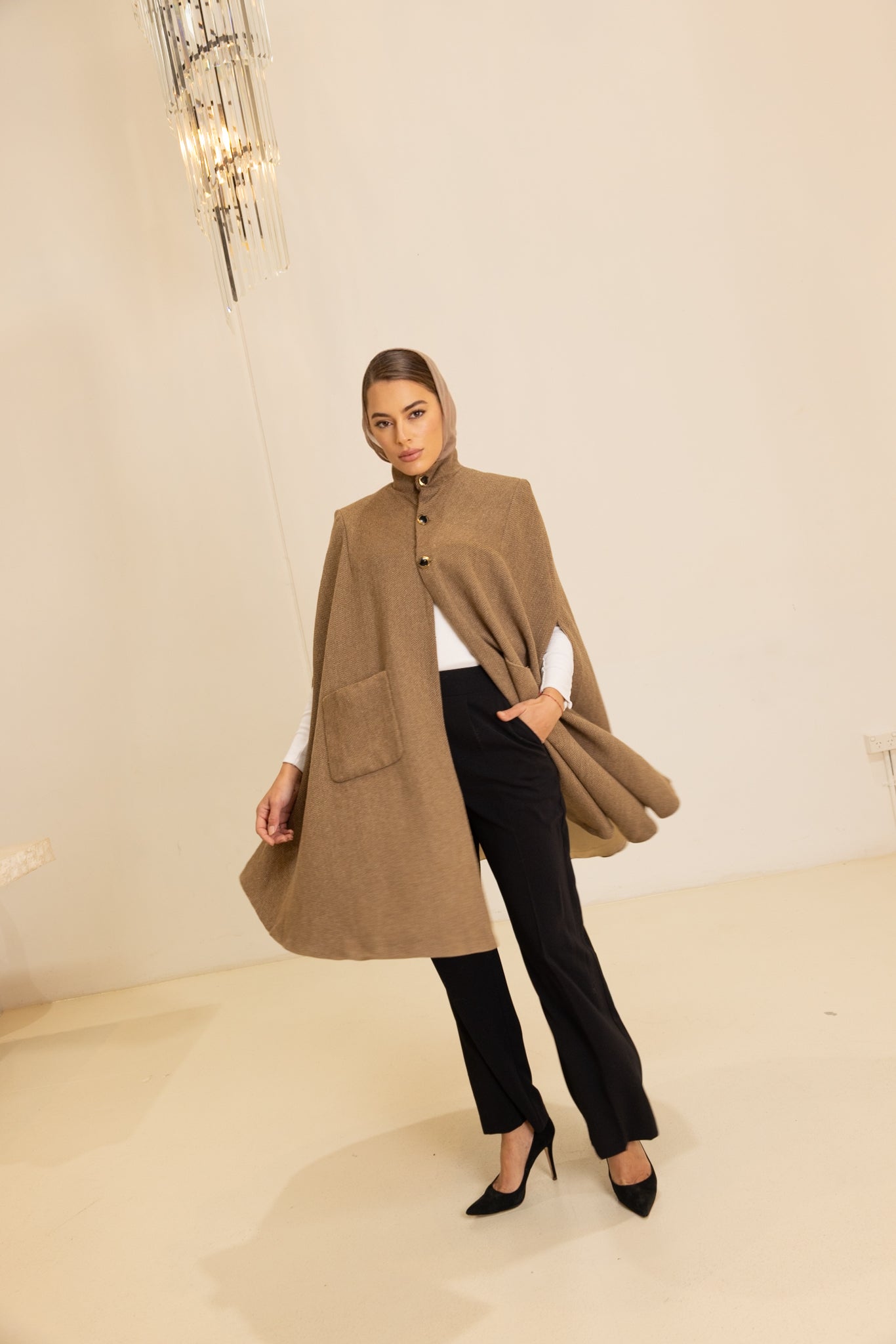 Studio Herringbone Cape
