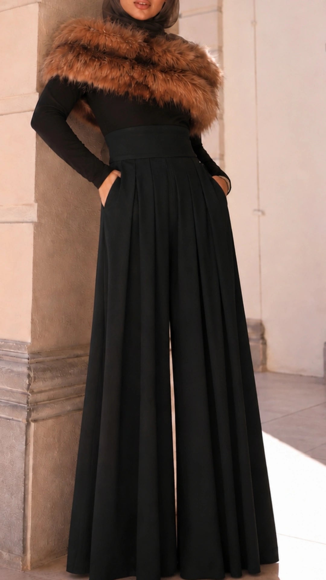 Oasis Pleated Pants- Black