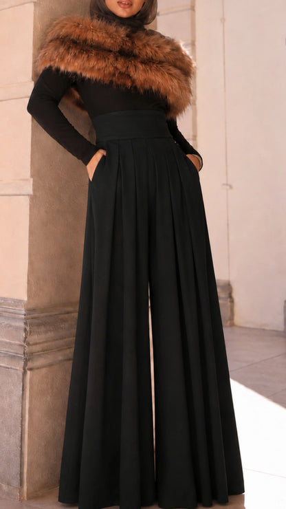 Oasis Pleated Pants- Black