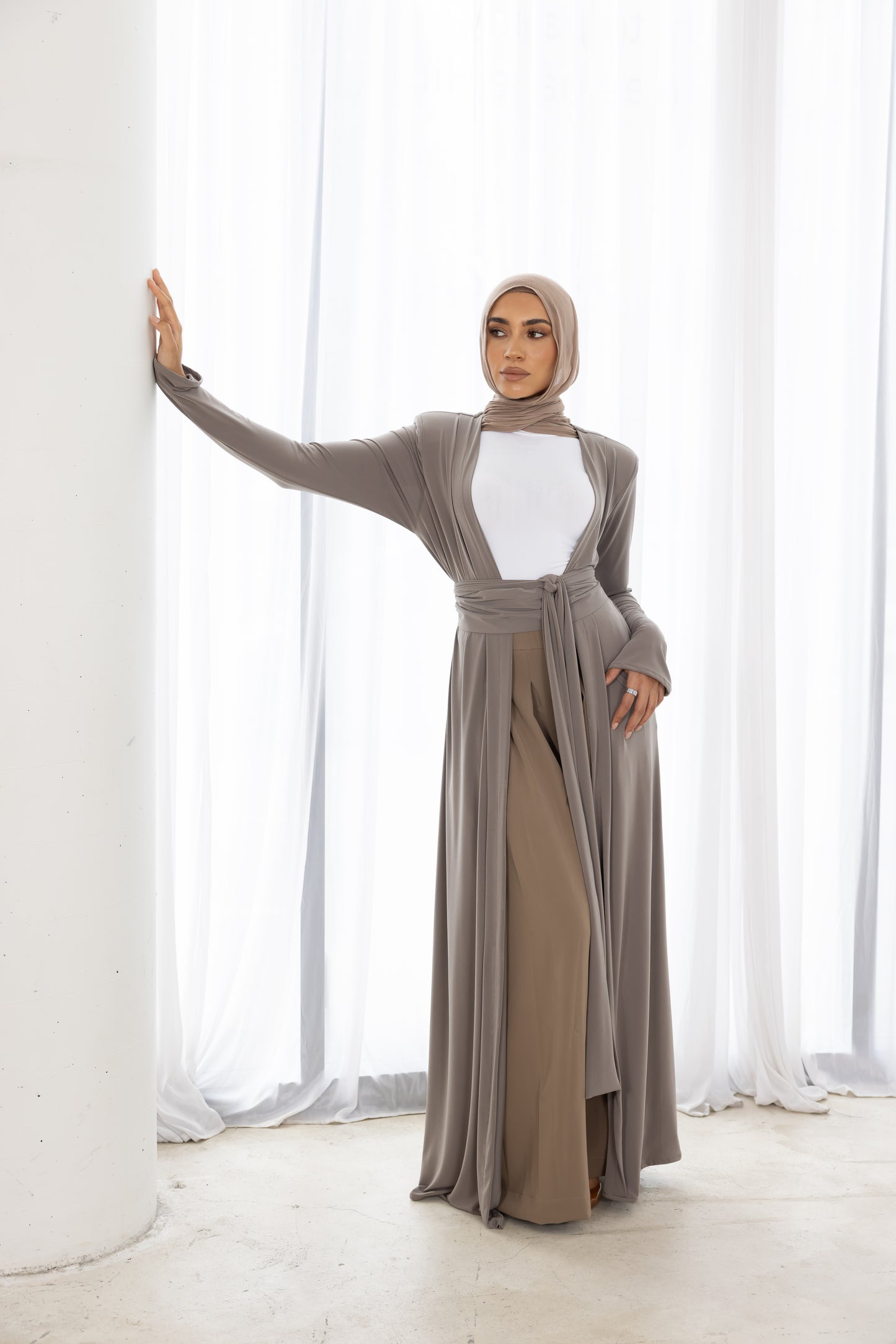 Namara Maxi Cardigan - Taupe